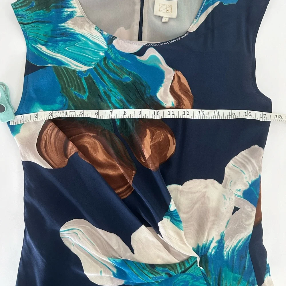 ANTHROPOLOGIE COQUILLE Silk Asymmetrical Dress 6 - Picture 8 of 14